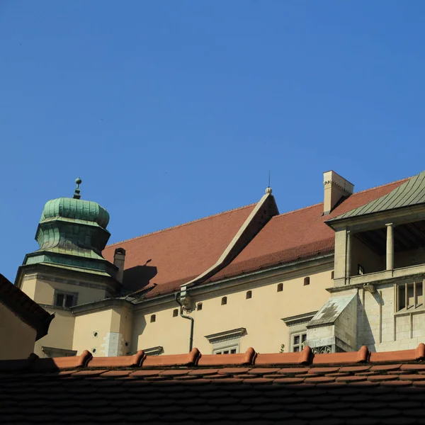 波兰克拉科夫 2017 瓦维尔山与大教堂和城堡 瓦维尔城堡建筑群是古城历史建筑中心 — 图库照片