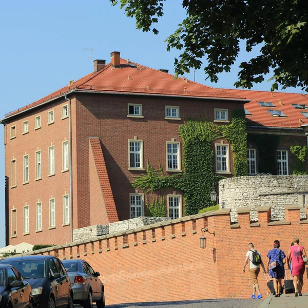 Krakkó Lengyelország 2017 Augusztus Wawel Domb Katedrális Kastély Wawel Kastély — Stock Fotó