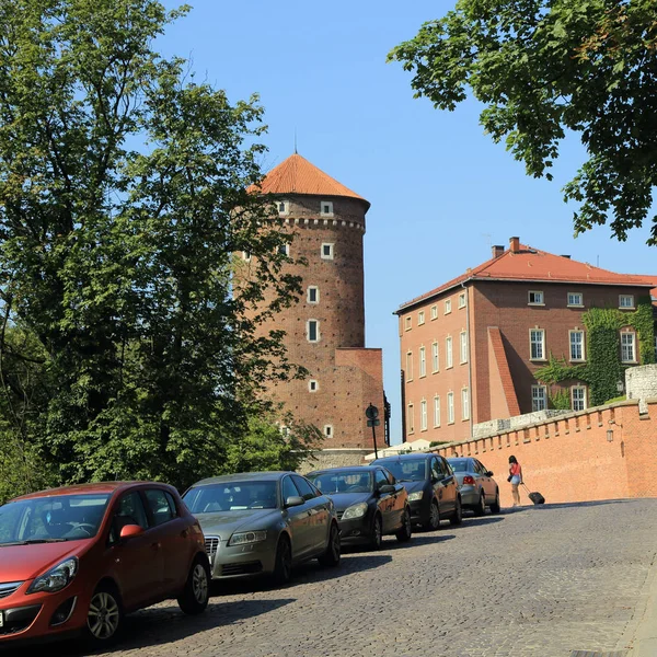 Krakow Polonya Ağustos 2017 Wawel Hill Katedrali Kalesi Ile Wawel — Stok fotoğraf