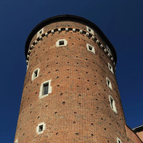 Krakow Pologne 1Er Août 2017 Colline Wawel Avec Cathédrale Château — Photo