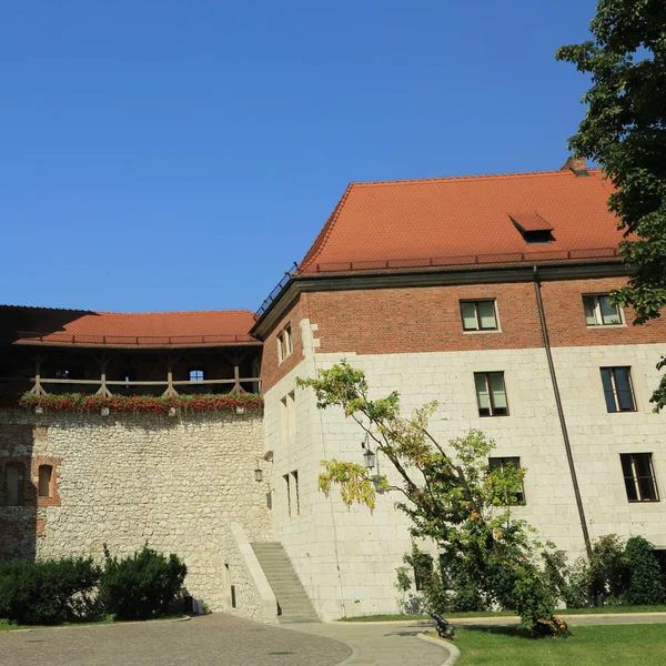 Krakow Polonia Agosto 2017 Collina Wawel Con Cattedrale Castello Wawel — Foto Stock