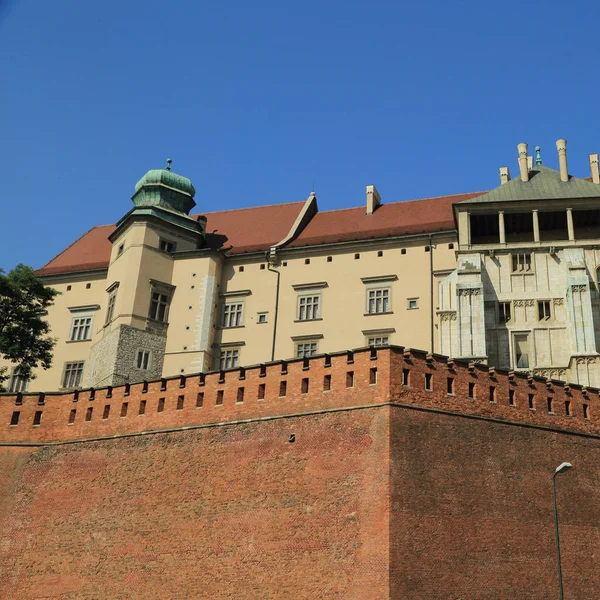 Krakow Polonya Ağustos 2017 Wawel Hill Katedrali Kalesi Ile Wawel — Stok fotoğraf