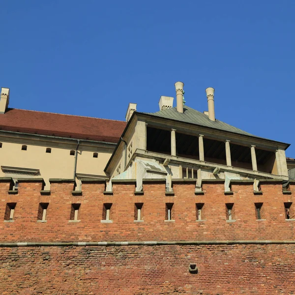 Krakow Pologne 1Er Août 2017 Colline Wawel Avec Cathédrale Château — Photo