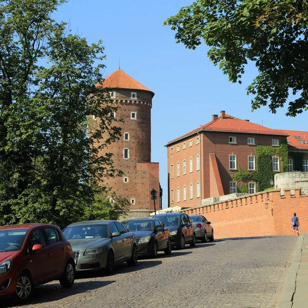 Krakow Polonia Agosto 2017 Collina Wawel Con Cattedrale Castello Wawel — Foto Stock