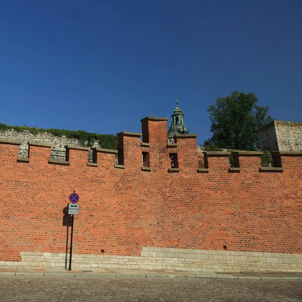 Krakow Pologne 1Er Août 2017 Colline Wawel Avec Cathédrale Château — Photo