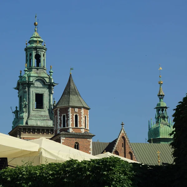 Krakow Polonia Agosto 2017 Cerro Wawel Con Catedral Castillo Complejo — Foto de Stock