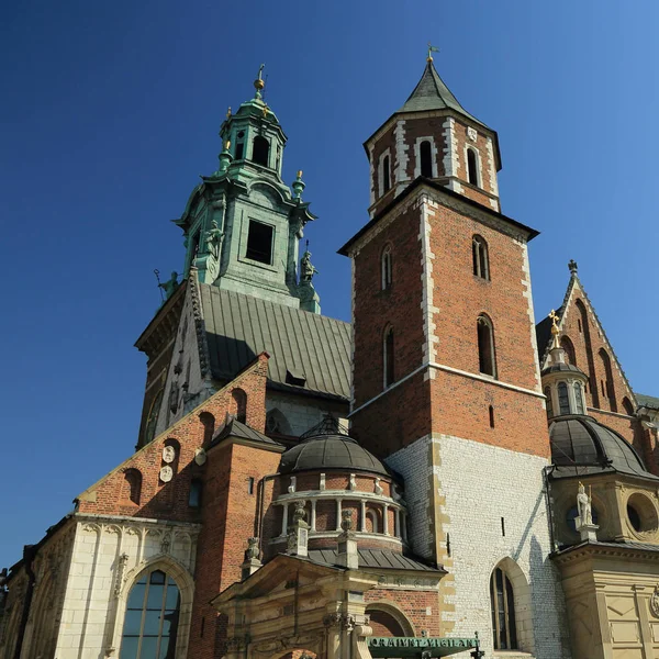 Krakow Pologne 1Er Août 2017 Colline Wawel Avec Cathédrale Château — Photo
