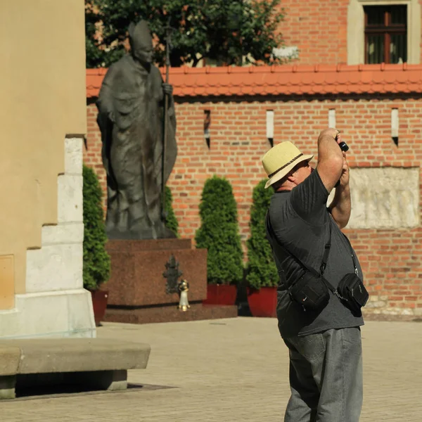 Krakow Polen Augustus 2017 Wawel Heuvel Met Kathedraal Het Kasteel — Stockfoto