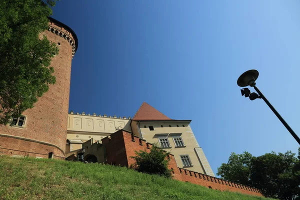 Krakkó Lengyelország 2017 Augusztus Wawel Domb Katedrális Kastély Wawel Kastély — Stock Fotó