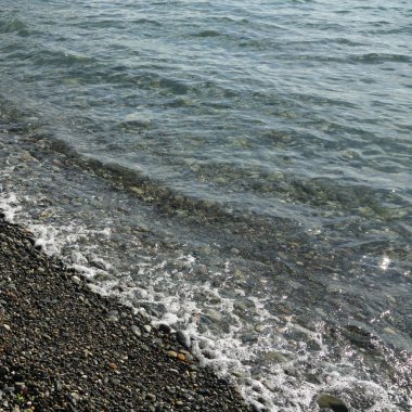 Sahil üzerinden Karadeniz Sochi, Rusya Federasyonu. Seçilen odak.