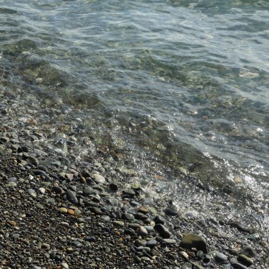 Sahil üzerinden Karadeniz Sochi, Rusya Federasyonu. Seçilen odak.