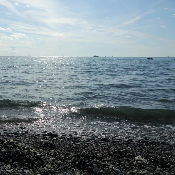 Meer Über Dem Schwarzen Meer Sotschi Russische Föderation Ausgewählter Schwerpunkt — Stockfoto