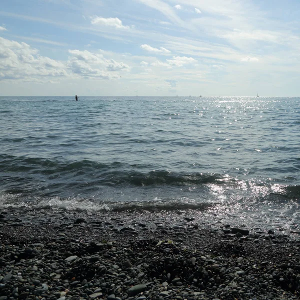 Meer Über Dem Schwarzen Meer Sotschi Russische Föderation Ausgewählter Schwerpunkt — Stockfoto