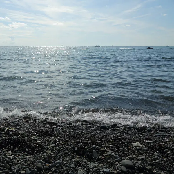 Mar Sobre Mar Negro Sochi Federación Rusa Enfoque Seleccionado —  Fotos de Stock