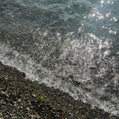 Sahil üzerinden Karadeniz Sochi, Rusya Federasyonu. Seçilen odak.