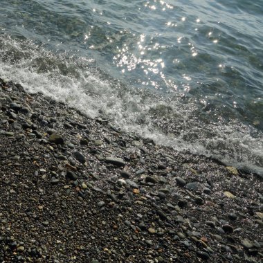 Sahil üzerinden Karadeniz Sochi, Rusya Federasyonu. Seçilen odak.