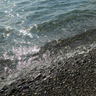 Sahil üzerinden Karadeniz Sochi, Rusya Federasyonu. Seçilen odak.