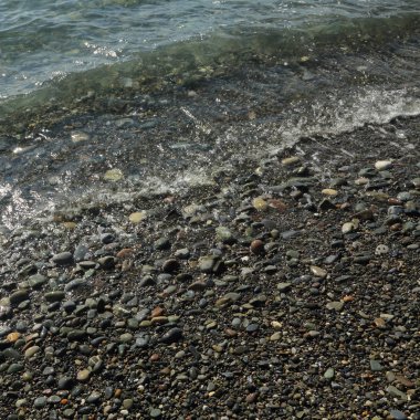 Sahil üzerinden Karadeniz Sochi, Rusya Federasyonu. Seçilen odak.