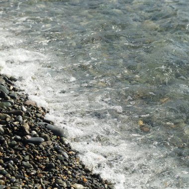 Sahil üzerinden Karadeniz Sochi, Rusya Federasyonu. Seçilen odak.