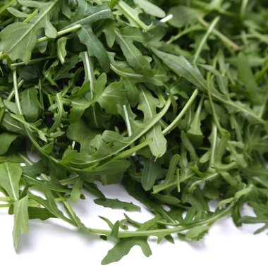 Organik yeşil ve taze roka (rucola veya rukola)