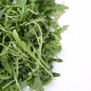 Organik yeşil ve taze roka (rucola veya rukola)