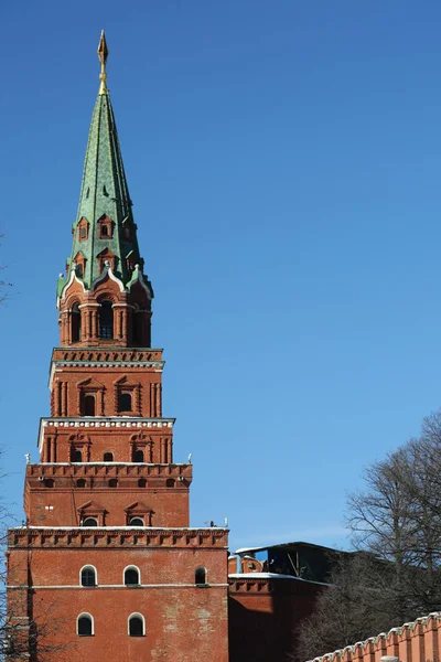 Outdoor View Kremlin Details Background Kremlevskaya Embankment Sunny Day Early — Stock Photo, Image