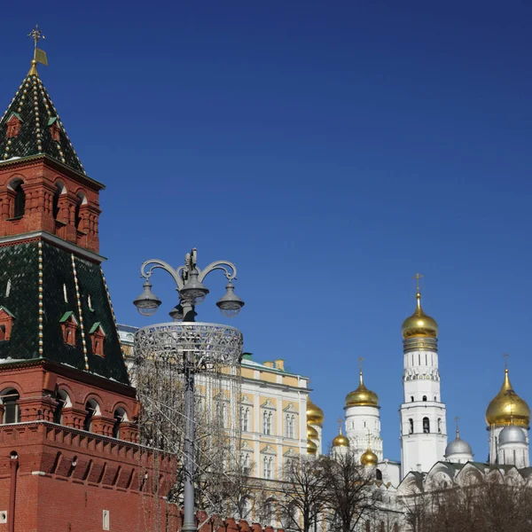 Vista Aire Libre Kremlin Detalles Desde Fondo Del Terraplén Kremlevskaya — Foto de Stock