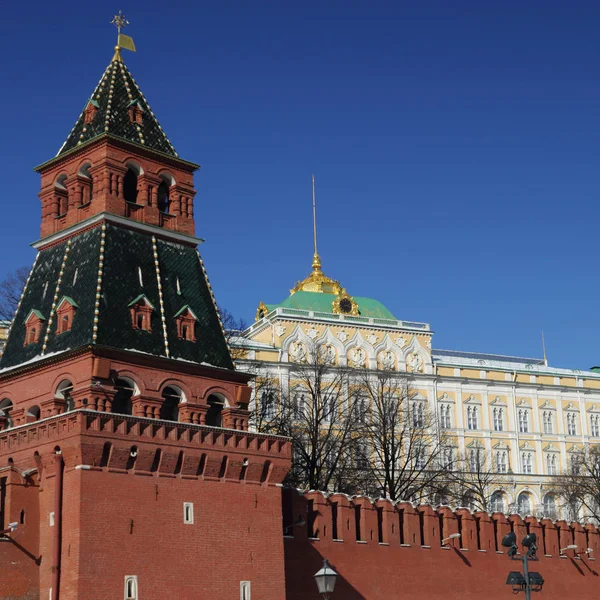 Vista Aire Libre Kremlin Detalles Desde Fondo Del Terraplén Kremlevskaya — Foto de Stock