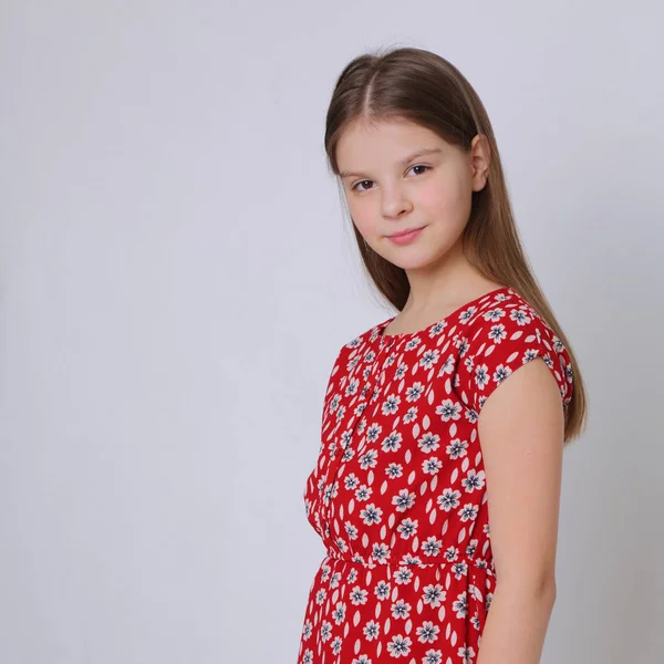 Studio Portrait European Caucasian Teen Girl — Stock Photo, Image