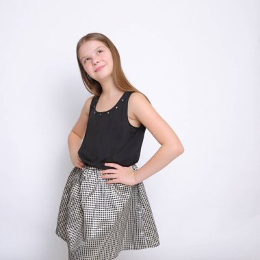 Güzel stüdyo Avrupa beyaz genç kız portresi