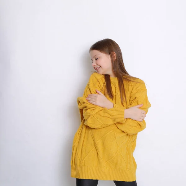 Beautiul Studio Portrait European Caucasian Teen Girl — Stock Photo, Image