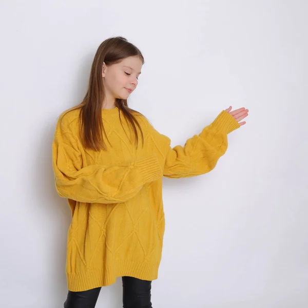 Beautiul Studio Portrait European Caucasian Teen Girl — Stock Photo, Image