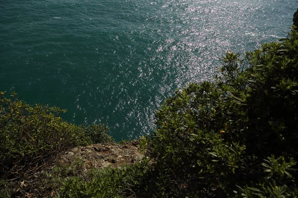 Akdeniz Talya Portofin Üstün Görünümünü — Stok fotoğraf