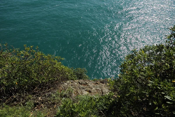 Можливо Помилуватися Прекрасним Видом Середземне Море Італії Портофіно — стокове фото