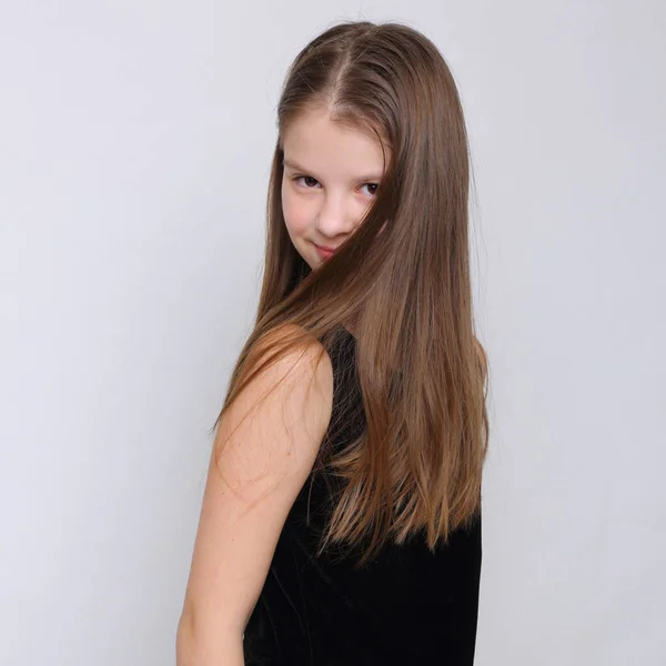 Hermoso Estudio Retrato Europeo Caucásico Adolescente Chica — Foto de Stock