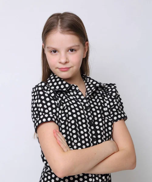 Beautiful Studio Portrait European Caucasian Teen Girl — Stock Photo, Image