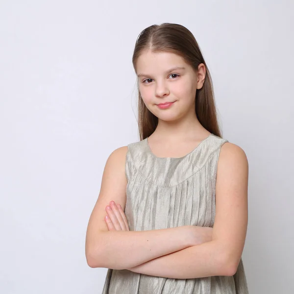 Piękny Portret Europejskiej Kaukaski Dziewczyny Nastolatki — Zdjęcie stockowe