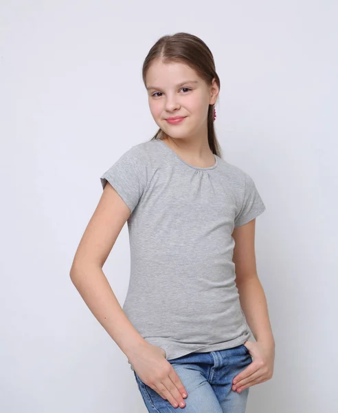 Beautiful Studio Portrait European Caucasian Teen Girl — Stock Photo, Image