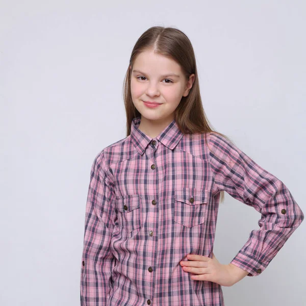 Studio Portrait European Caucasian Teen Girl — Stock Photo, Image