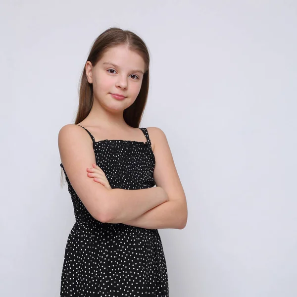 Beautiful Studio Portrait European Caucasian Teen Girl — Stock Photo, Image