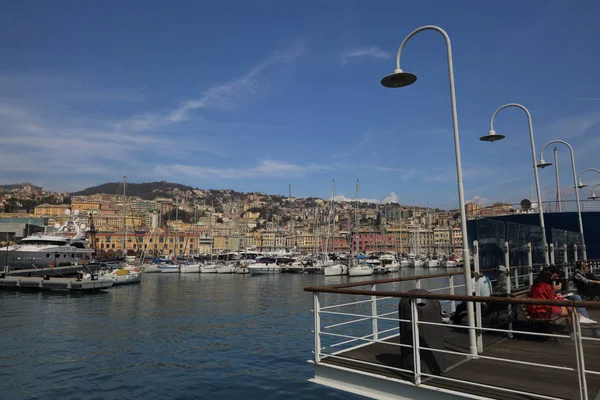 Genoa Italië April 2018 Haven Van Genua Genova Italië Uitzicht — Stockfoto