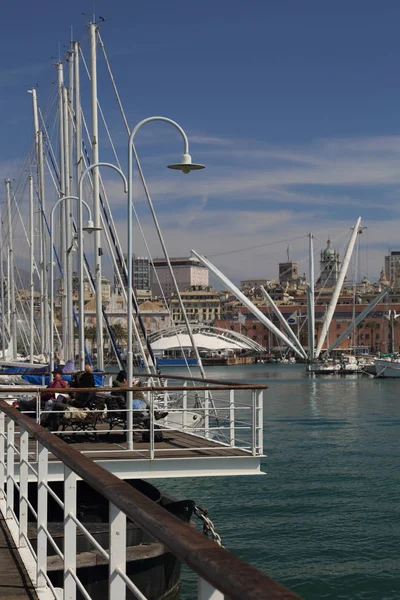 Genoa Italië April 2018 Haven Van Genua Genova Italië Uitzicht — Stockfoto
