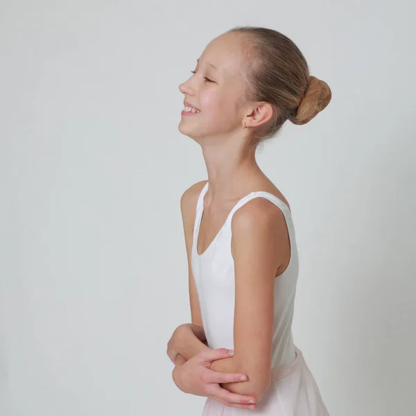 Studio Bild Kaukasiska Tonåring Ballerinor Över Vit Bakgrund — Stockfoto