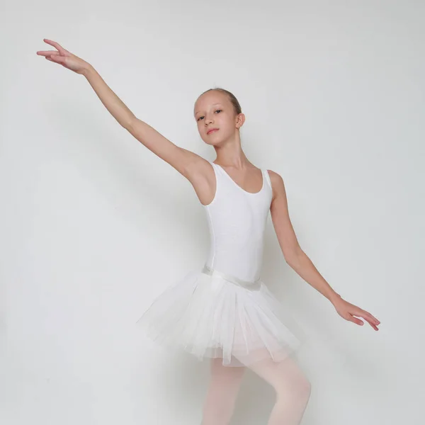 Beautiful Little Ballerina Studio — Stock Photo, Image