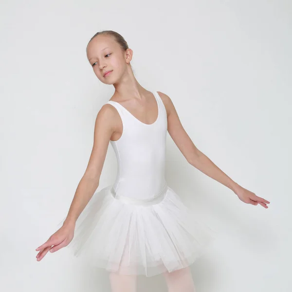 Beautiful Little Ballerina Studio — Stock Photo, Image