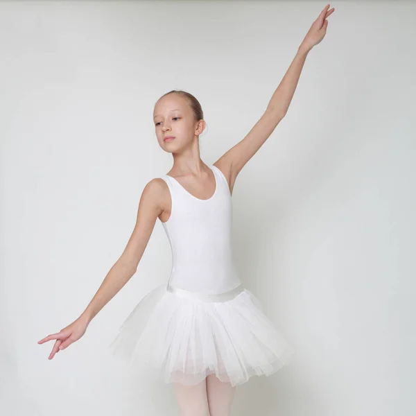 Beautiful Little Ballerina Studio — Stock Photo, Image