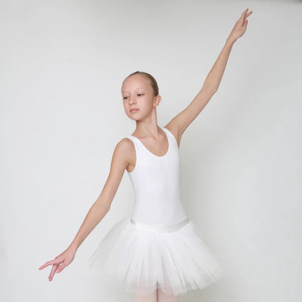 Beautiful Little Ballerina Studio — Stock Photo, Image