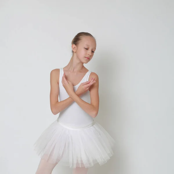 Beautiful Little Ballerina Studio — Stock Photo, Image