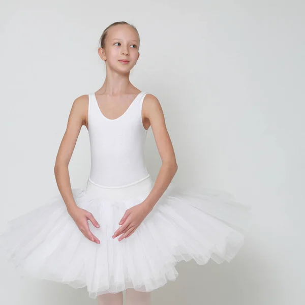 Beautiful Little Ballerina Studio — Stock Photo, Image