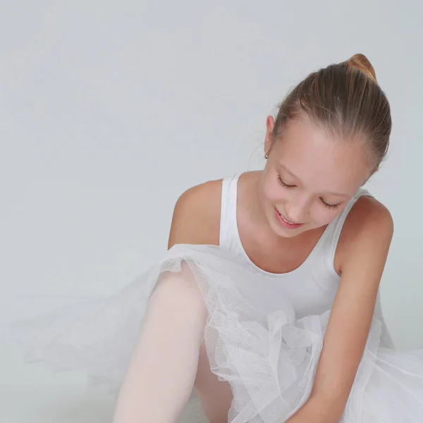 Beautiful Little Ballerina Studio — Stock Photo, Image